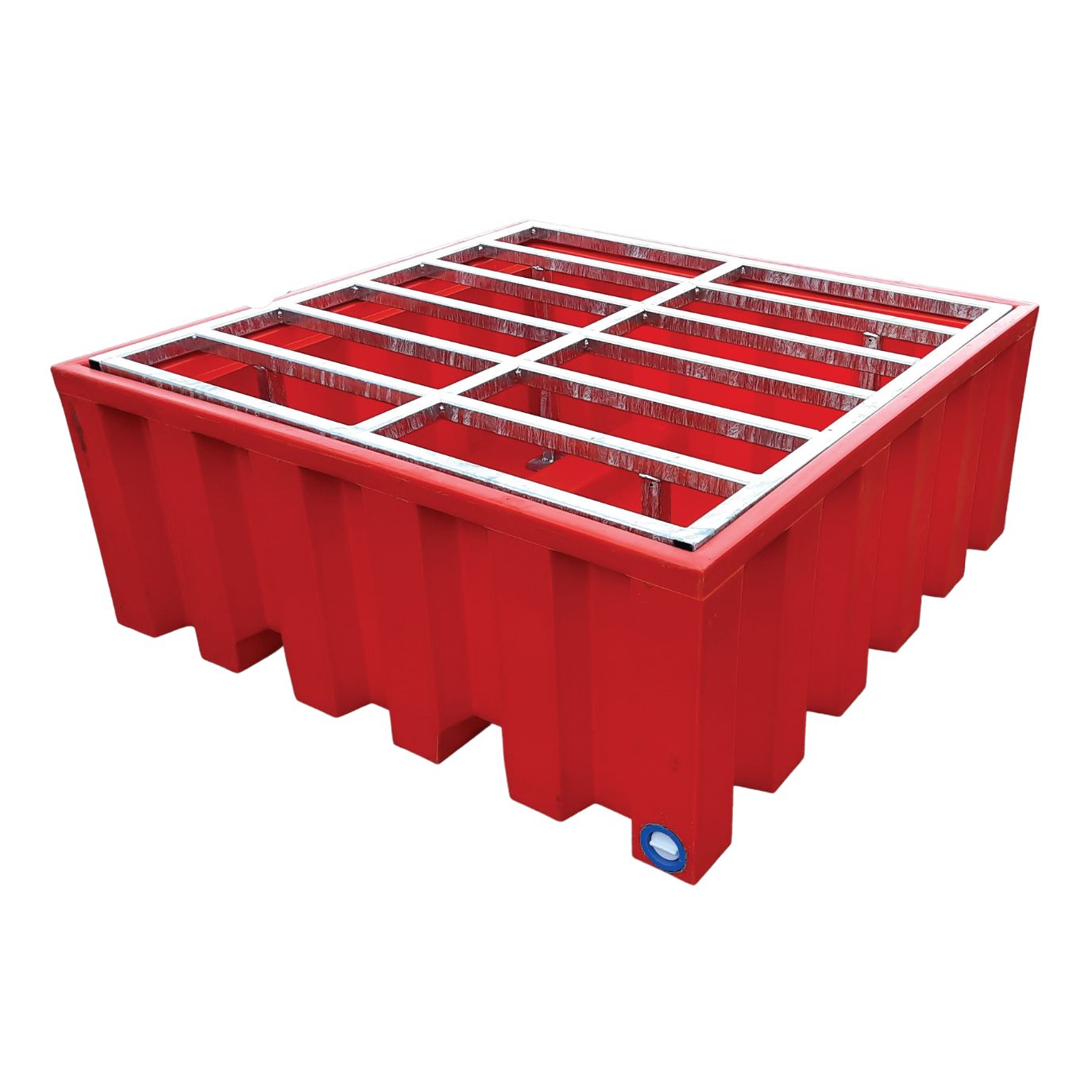 Red Spill_pallets_BUND SINGLE IBC with white background